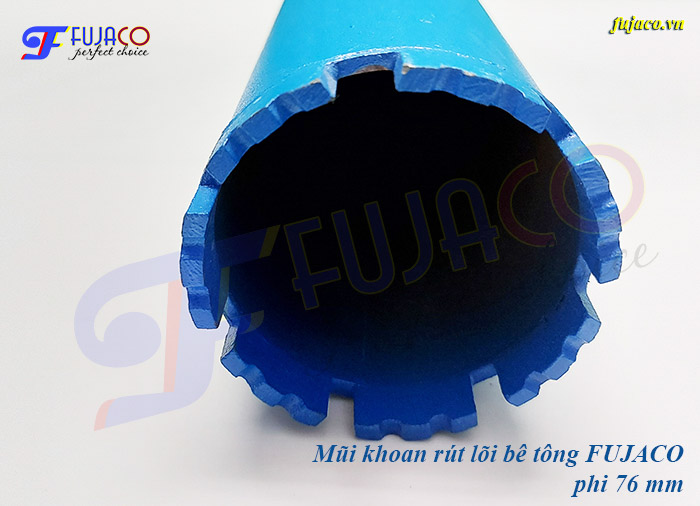 Lưỡi khoan rút lõi bê tông phi 76 mm siêu cứng cắt được sắt Lưỡi khoan rút lõi bê tông phi 76 mm