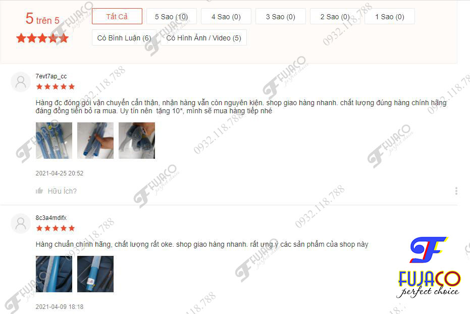 Khách hàng rất hài lòng về mũi khoan rút lõi tường gạch FJC051X370