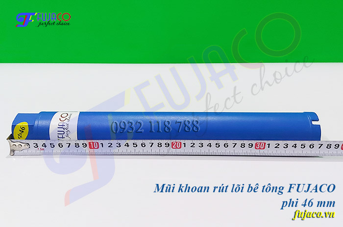 Kích thước mũi khoét rút lõi bê tông phi 46 dài 370 mm Mũi khoét rút lõi bê tông phi 46 dài 370 mm