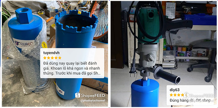 mũi khoan rút lõi Fujaco được khách hàng đánh giá tốt và hài lòng