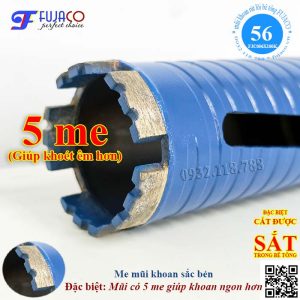 me mũi khoan rút lõi khô 56x180 sắc bén khoan êm hơn