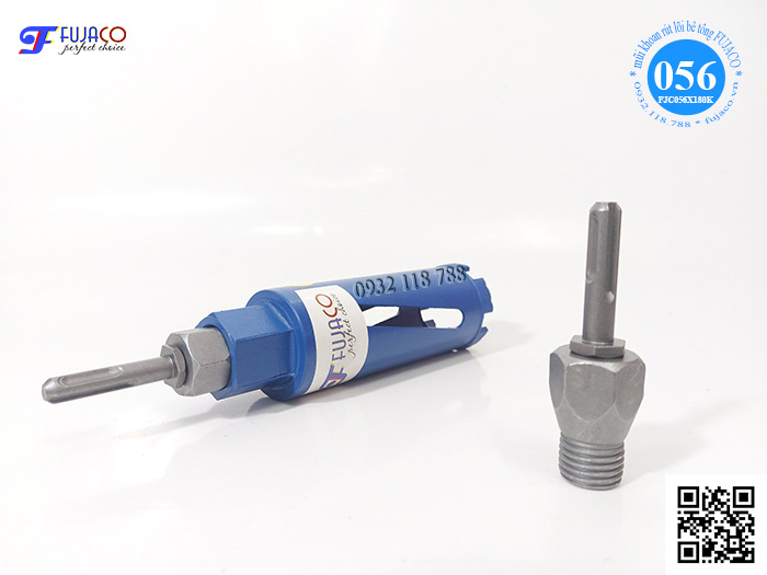 mũi khoan rút lõi khô 56 gắn đầu chuyển đổi ren lắp máy khoan cầm tay mũi khoan rút lõi khô 56 gắn đầu chuyển đổi ren lắp máy khoan cầm tay