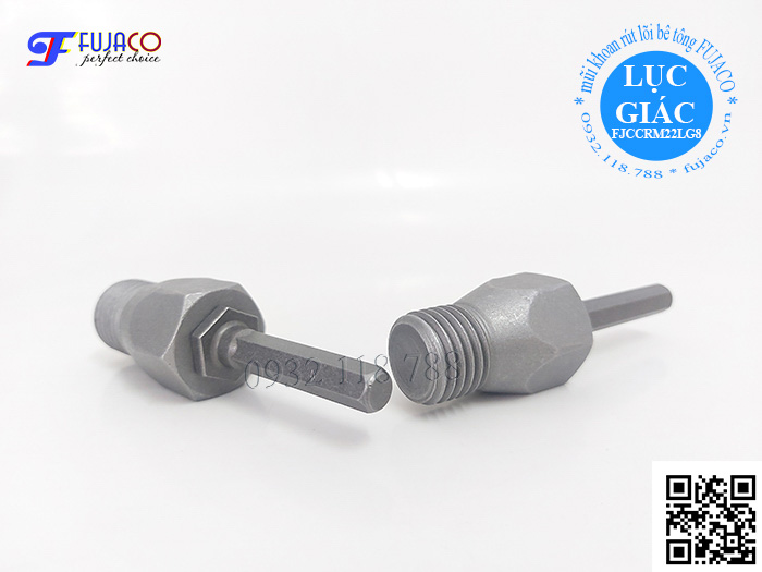 Đầu chuyển đổi từ khoan chân kẹp lục giác sang khoan rút lõi bê tông ren m22 Đầu chuyển đổi từ khoan chân kẹp lục giác sang khoan rút lõi bê tông ren m22