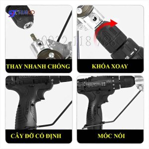Đầu cắt tôn gắn máy khoan cầm tay thông minh FUJACO 3 cach gan dau chuyen may khoan thanh luoi cat ton