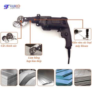 Đầu cắt tôn gắn máy khoan cầm tay thông minh FUJACO 2 Đầu chuyển cắt tôn gắn máy khoan cầm tay chắc chắn bền bỉ