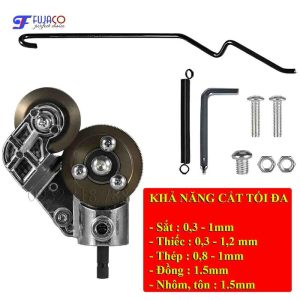 Đầu cắt tôn gắn máy khoan cầm tay thông minh FUJACO 4 Khả năng cắt tôn của đầu chuyển gắn máy khoan