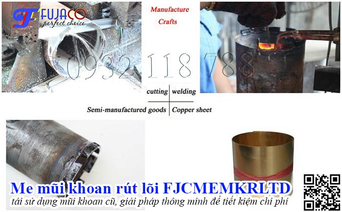 đắp me mũi khoan rút lõi đắp me mũi khoan rút lõi