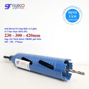 chiều dài mũi khoan bê tông định vị của đầu chuyển ren đa dạng