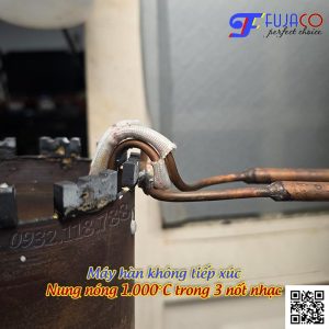 máy hàn không tiếp xúc nhưng nung chảy sắt 1000 độ C trong 3 giây
