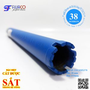 me mũi khoan rút lõi phi 38 rất cứng khoét được sắt trong bê tông