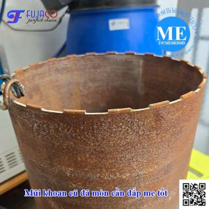 mũi khoan cũ đã mòn cần đắp me tốt