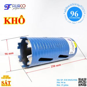mũi khoan rút lõi khô phi 96 x 250 khoét lỗ xuyên bê tông cốt thép