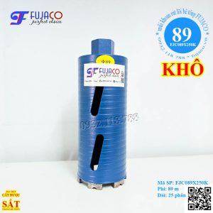 mũi khoan rút lõi bê tông khô phi 89x250 mm chất lượng